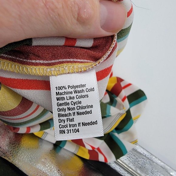 Madison Multicolor Striped Top Blouse Women's Large NEW w/ Tags - Picture 6 of 7